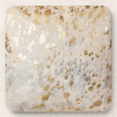 Dessous-de-verre Gold Cowhide Print Metallic (Devant)