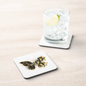 Dessous-de-verre Gold flower Butterfly with Black Orchid (Côté Droit)