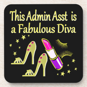 DESSOUS-DE-VERRE GOLD GLITZY ADMIN ASSISTANT DIVA DESIGN