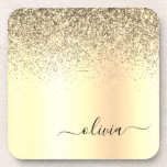 Dessous-de-verre Gold Parties scintillant Girly Luxe Moderne Monogr<br><div class="desc">Parties scintillant à éperon métallique à l'huile d'or Brossé en métal Monogramme Nom Dessous de verre en papier. Cela fait le cadeau parfait de remise de diplômes,  anniversaire,  mariage,  douche nuptiale,  anniversaire,  baby shower ou bachelorette pour quelqu'un qui aime le luxe glam et les styles chic.</div>