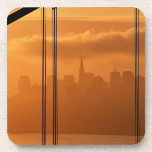 Dessous-de-verre Golden gate bridge devant San Francisco