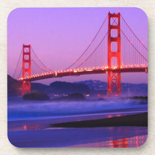 Dessous-de-verre Golden gate bridge sur la plage de Baker au