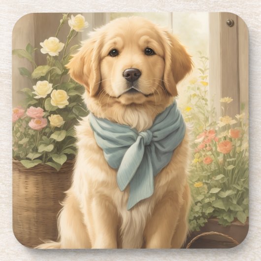 Dessous-de-verre Golden Retriever (Devant)