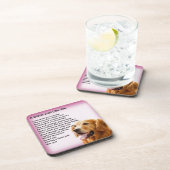 Dessous-de-verre Golden retriever - poème de soeur (Côté Droit)