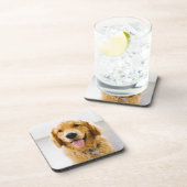 Dessous-de-verre Golden Retriever souriant (Côté Droit)