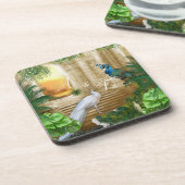 Dessous-de-verre Golden Royal Peacock Temple Dreams (Côté gauche)