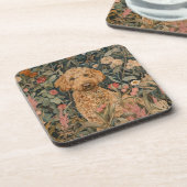 Dessous-de-verre Goldendoodle Chiot dans William Morris Style Garde (Côté gauche)