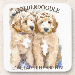 Dessous-de-verre Goldendoodle Dog fun