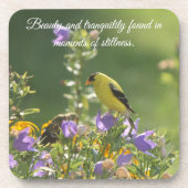Dessous-de-verre Goldfinch sur Harebell Flower (Devant)