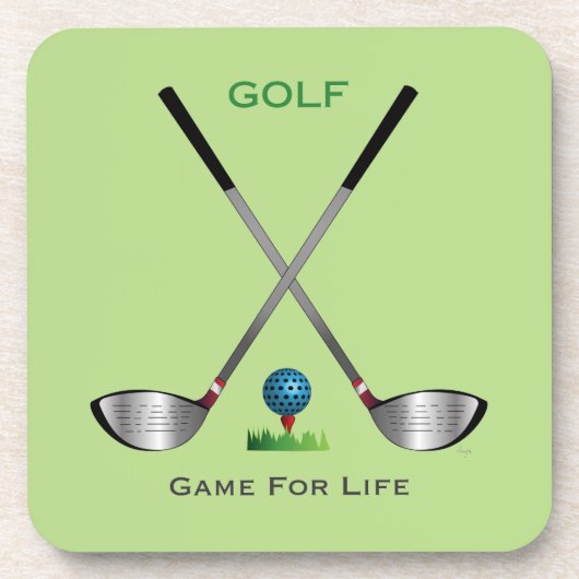 Dessous-de-verre GOLF - Jeu pour Life Golf Clubs Golf Ball (Devant)