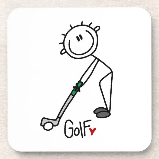 Dessous-de-verre Golfeur simple à bâtonnets (Devant)