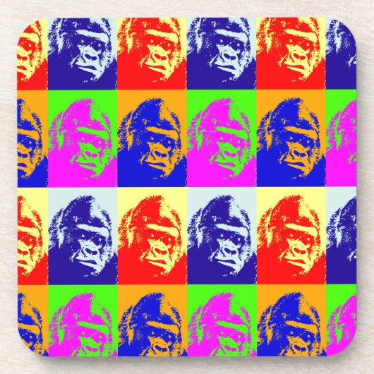 Dessous-de-verre Gorilla Pop Art (Devant)