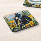 Dessous-de-verre Gorille Ape Dans Un Champ De Tournesol (Côté gauche)