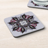 Dessous-de-verre Goth Monogramme noir violet gothique Mandala (Côté gauche)