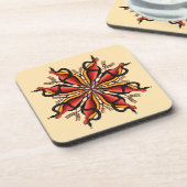 Dessous-de-verre Goth Snakes Flower Tattoo Style (Côté gauche)