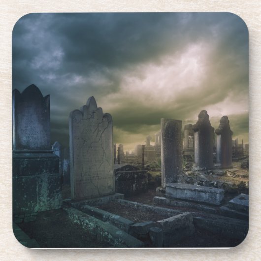 Dessous de verre gothique de boisson de cimetière (Devant)
