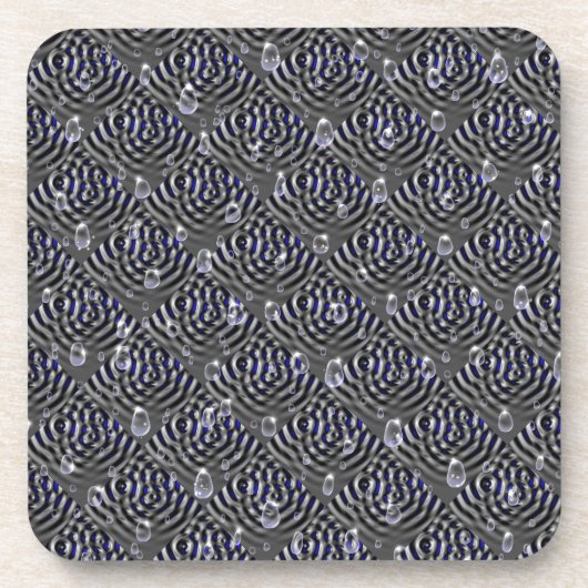 Dessous-de-verre Gouttes de pluie sur du métal (Devant)