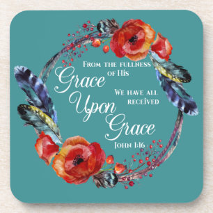 Dessous-de-verre Grace Upon Grace  John 1:16 Scripture