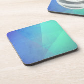 Dessous-de-verre Gradation géométrique turquoise et bleu moderne Aq (Côté gauche)