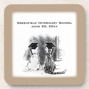 Dessous-de-verre Graduation vétérinaire, Chien et Chat, Cadeaux Car