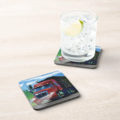 Dessous-de-verre Grand camion rouge de cargaison pour des (Côté Droit)