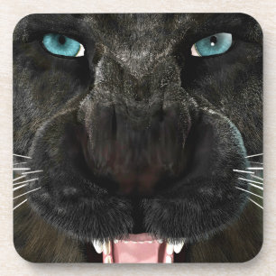Dessous-de-verre Grand Chat Panther Noir