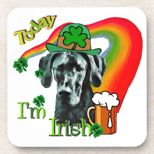 Dessous-de-verre Grand Dane Jour de la Saint Patrick (Devant)