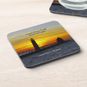 Dessous-de-verre Grand Haven South Pierhead Lumières coucher de sol (Côté gauche)