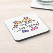 Dessous-de-verre Grand-mère de jumeaux cadeaux de filles (Côté gauche)