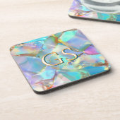 Dessous-de-verre Grand monogramme ou nom sur Opal (Côté gauche)