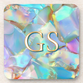 Dessous-de-verre Grand monogramme ou nom sur Opal (Devant)