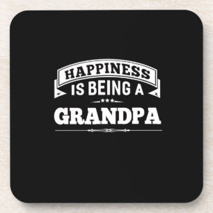 Dessous-de-verre Grand-père Cadeau Le Bonheur Est D'Être Grand-Pè