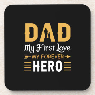 Dessous-de-verre Grand-père Cadeau Papa Mon héros de l'éternel