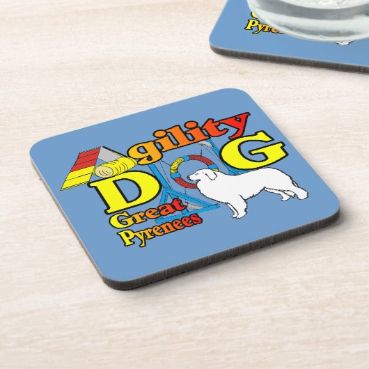 Dessous-de-verre grande_pyrénées_agilité (Côté gauche)