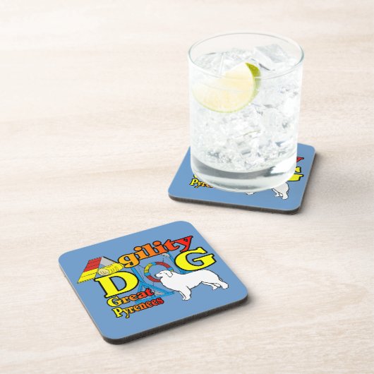 Dessous-de-verre grande_pyrénées_agilité (Côté Droit)