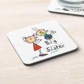 Dessous-de-verre Grande Soeur avec petits cadeaux Frère (Côté gauche)