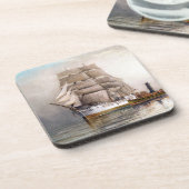 Dessous de verre grands de hautes mers d'océan de (Côté gauche)