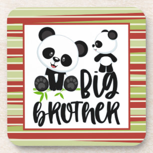 Dessous-de-verre Grands et Petits Pandas Mignons avec Citation du G