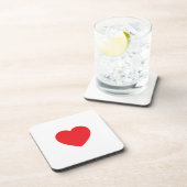 Dessous-de-verre Graphique de cœur d'amour rouge blanc moderne simp (Côté Droit)