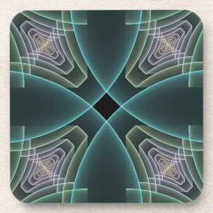 Dessous-de-verre Graphique géométrique Turquoise moderne