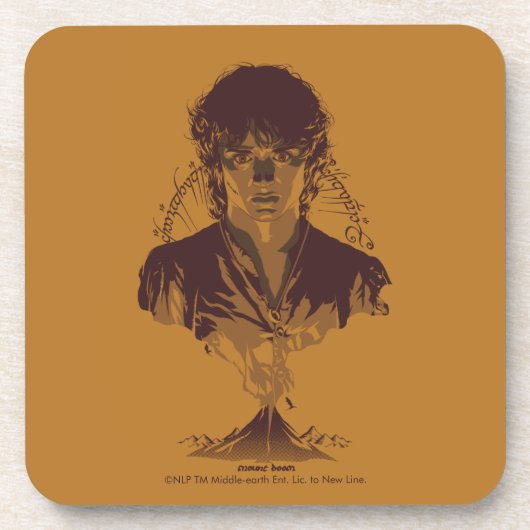 Dessous-de-verre Graphisme de l'inscription Tengwar de FRODO™ MOUNT (Devant)