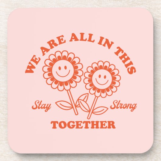 Dessous-de-verre Graphisme Fleur Joyeux Retro (Devant)