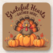 Dessous-de-verre Grateful Hearts Thanksgiving Turkey (Devant)