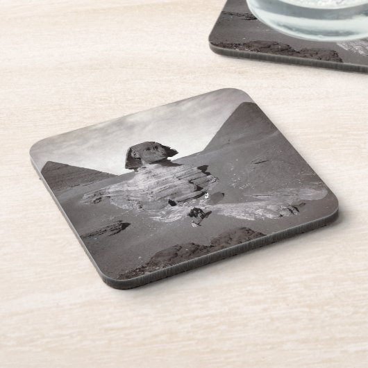 Dessous-de-verre Great Sphinx & Gizeh Pyramides Necropolis Egypte (Côté gauche)