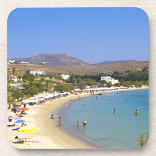 Dessous-de-verre Grèce, île de Paros, Krios Beach vue d'en haut