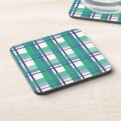 Dessous-de-verre Green And Purple Tartan Pattern (Côté gauche)