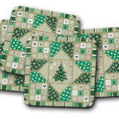 Dessous-de-verre Green Christmas Quilt | Ensemble de Dessous de ver