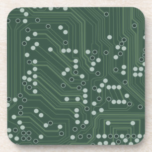 Dessous-de-verre Green Circuit Board Arrière - plan Art Motif