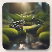 Dessous-de-verre Green Frog Forest Life, (Devant)
