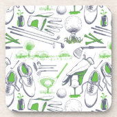 Dessous-de-verre Green Golf Icons Motif (Devant)